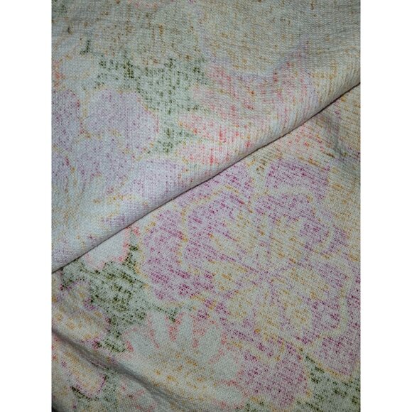 Vintage Mid Century Bath Sheet Beach Towel Retro Kitsch NOS Flowers 1960s MCM Hu - Picture 7 of 8